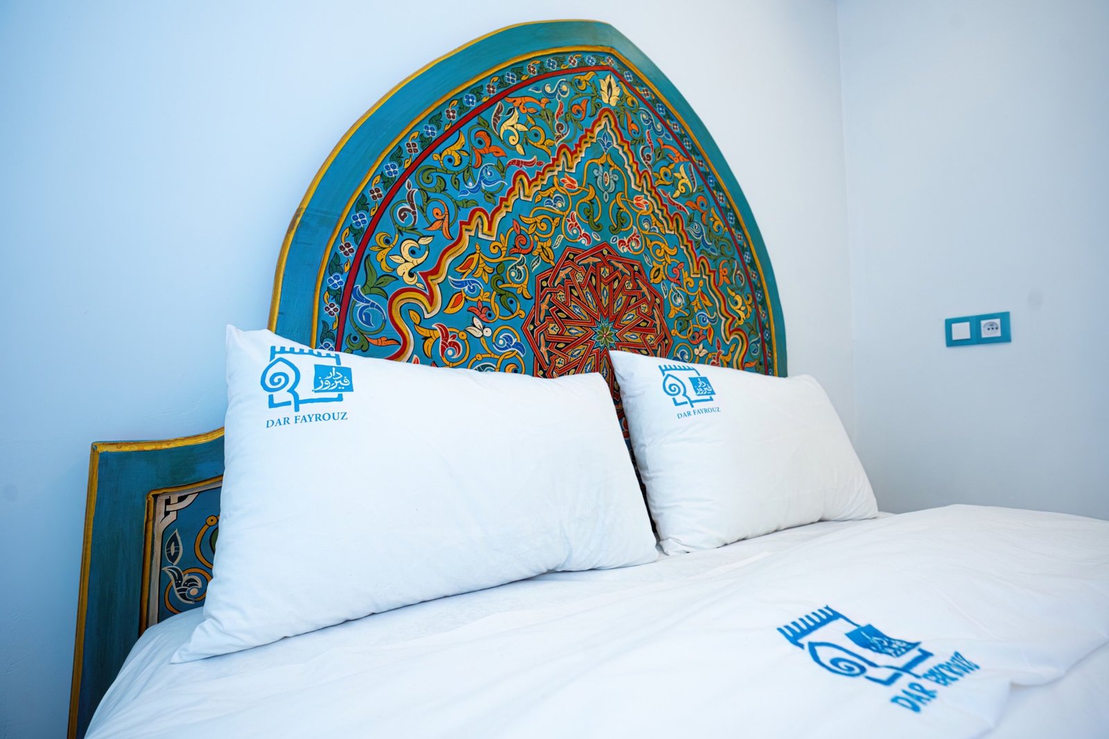 Lalla Rahima room, the carved headboard