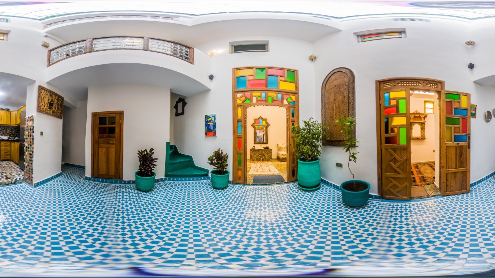 360° view: Patio, Dar Fayrouz, Fes